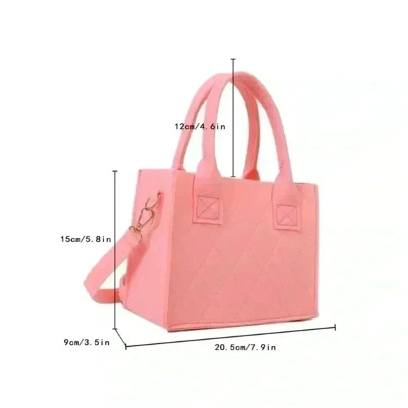 ⚠️Clearance💕Stitched Square Pink Bag - Picture 3 of 6